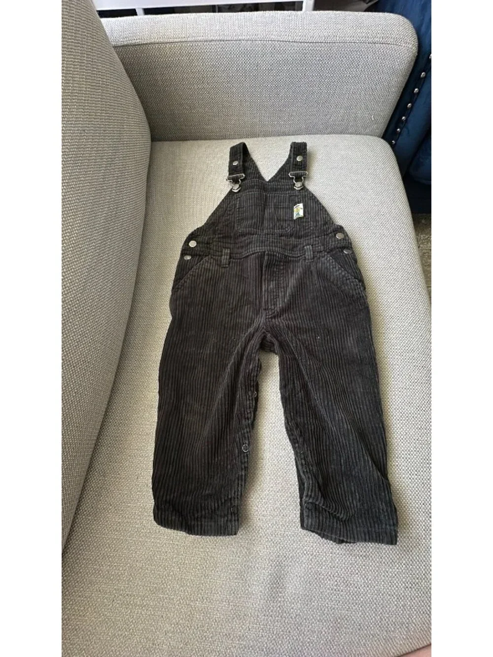 rainbow Gymboree black corduroy overalls STS 17”